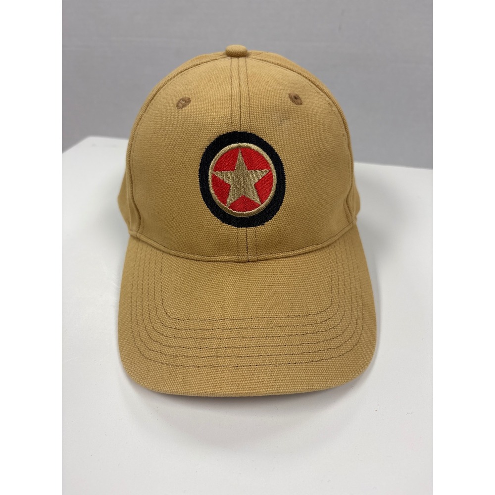 Pacific Headwear Starr Hill Tan Canvas Baseball Cap Star Patch Hat Style 191C